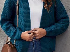 Charmaâ„¢ | Gebreid Damesvest met Lange Mouwen