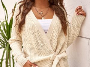 BelleChicâ„¢ | Warme Damestrui met V-hals en Zijband