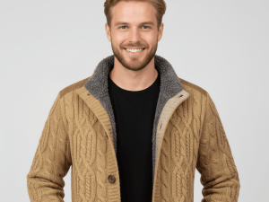 Carlo™ | Gebreide Kabel Vest met Pluche Binnenvoering