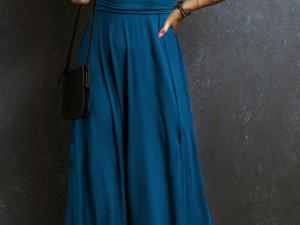 Stijlvolle V-hals Maxi-Jurk