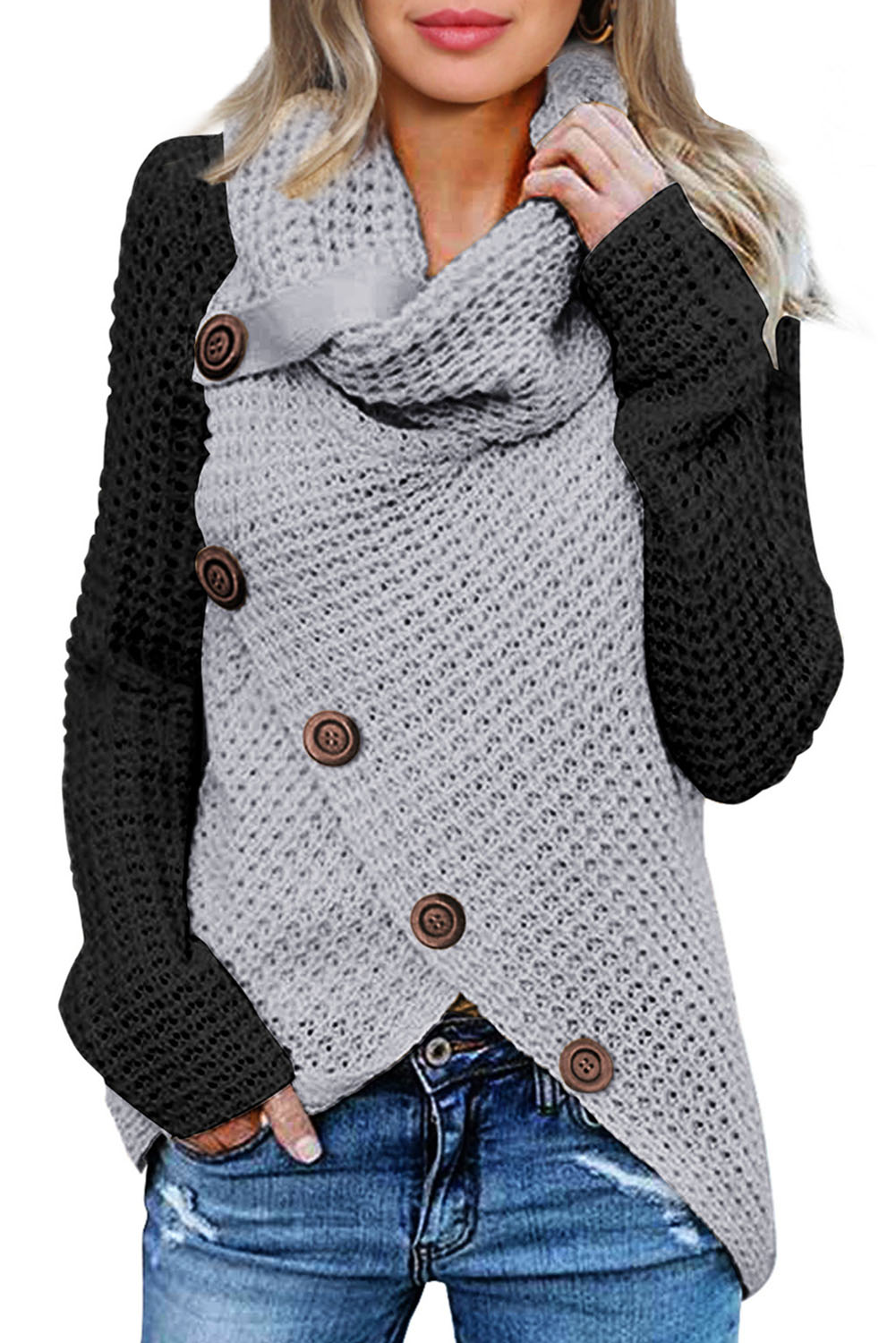 Elaris™ | Damestrui met Colkraag & Knopen - Afbeelding 2