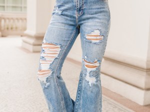 Aurélia™ | Sky Blue Flare Jeans
