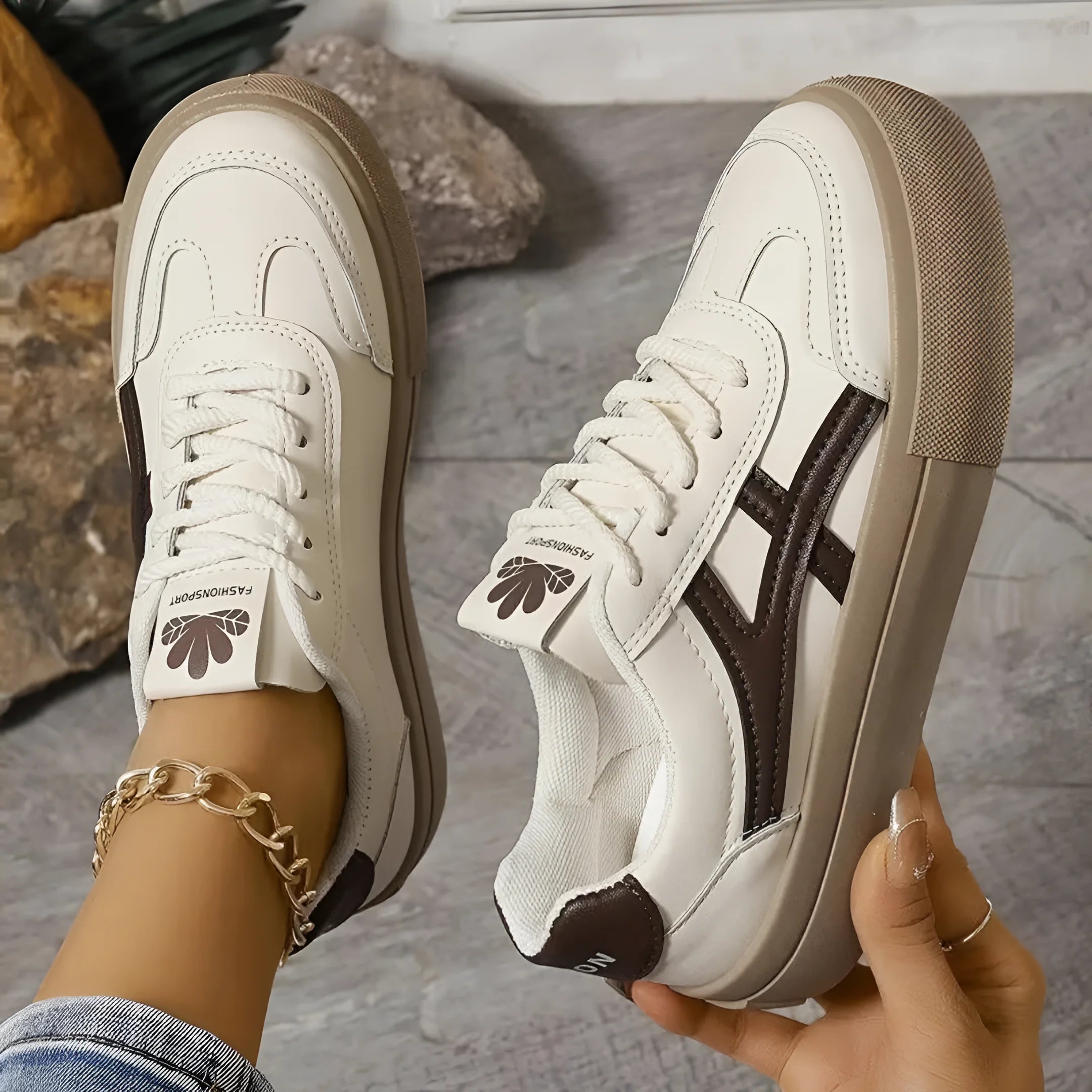 Ava™ | All-Match Witte Sneakers - Afbeelding 4