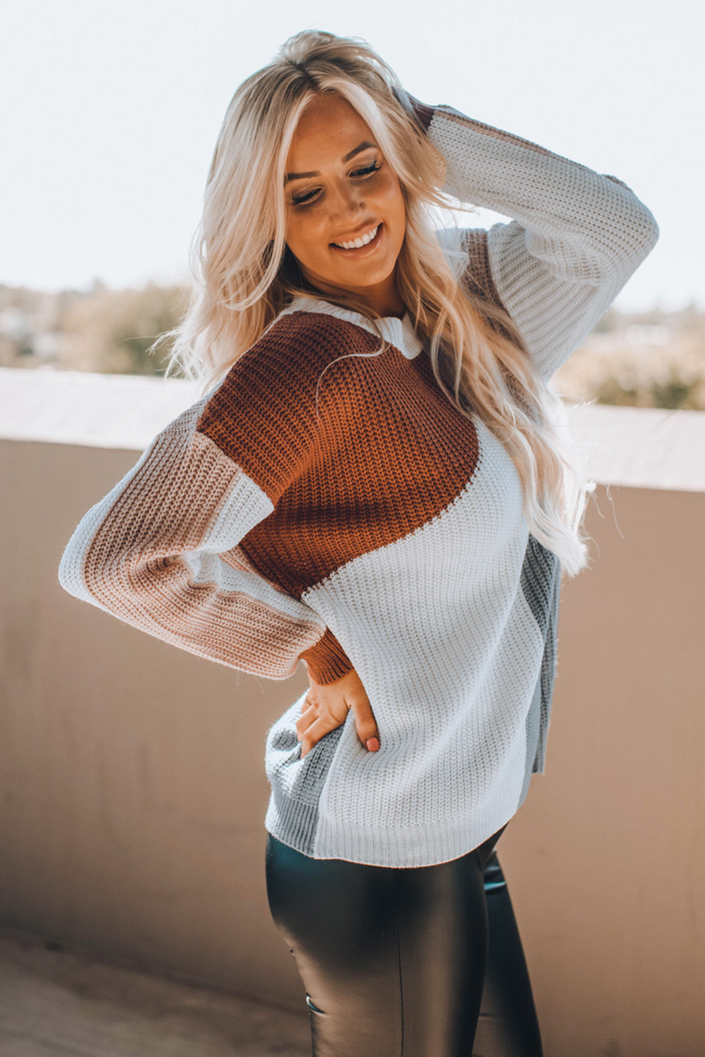 Viora™ | Multicolor Gebreide Damestrui - Afbeelding 3