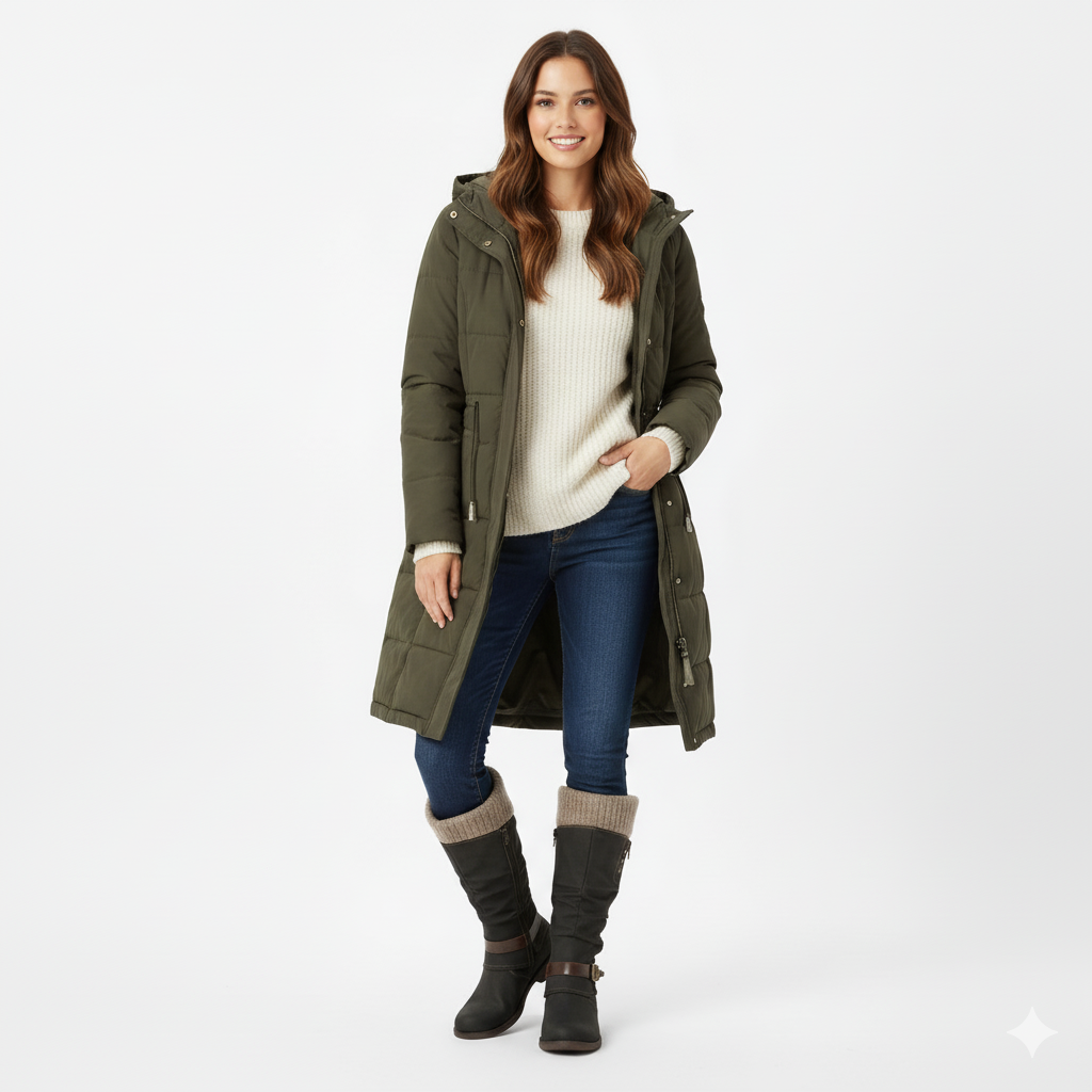 Eloria™ | Gebreide Laarzen met Chunky Hak en Rits - Afbeelding 2