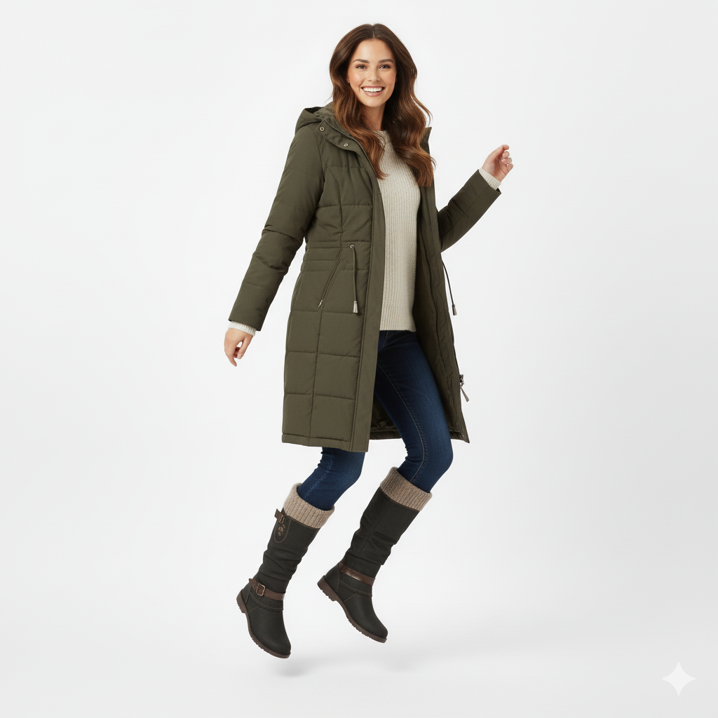 Eloria™ | Gebreide Laarzen met Chunky Hak en Rits - Afbeelding 3