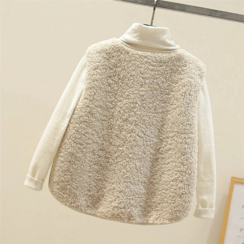 Auria™ | Mouwloos Teddy Gilet van Lamvachtlook - Afbeelding 7