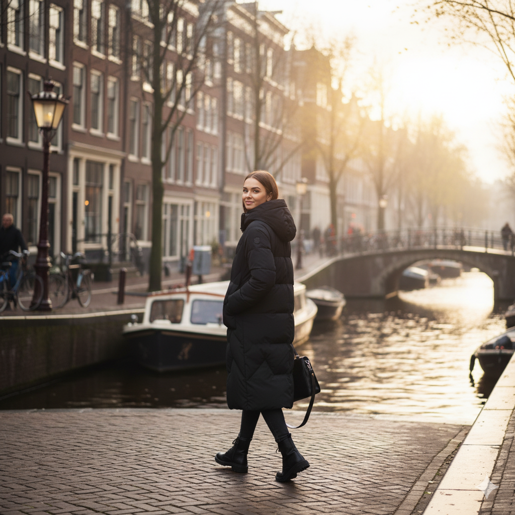 Noelle™ | Gewatteerde Lange Donsjas met Grote Zakken - Afbeelding 5