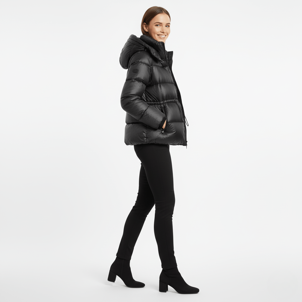 Noiré™ | Getailleerde Zwarte Donsjas - Afbeelding 3
