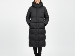 Phoebe™ | Lange Gewatteerde Donsjas met Capuchon