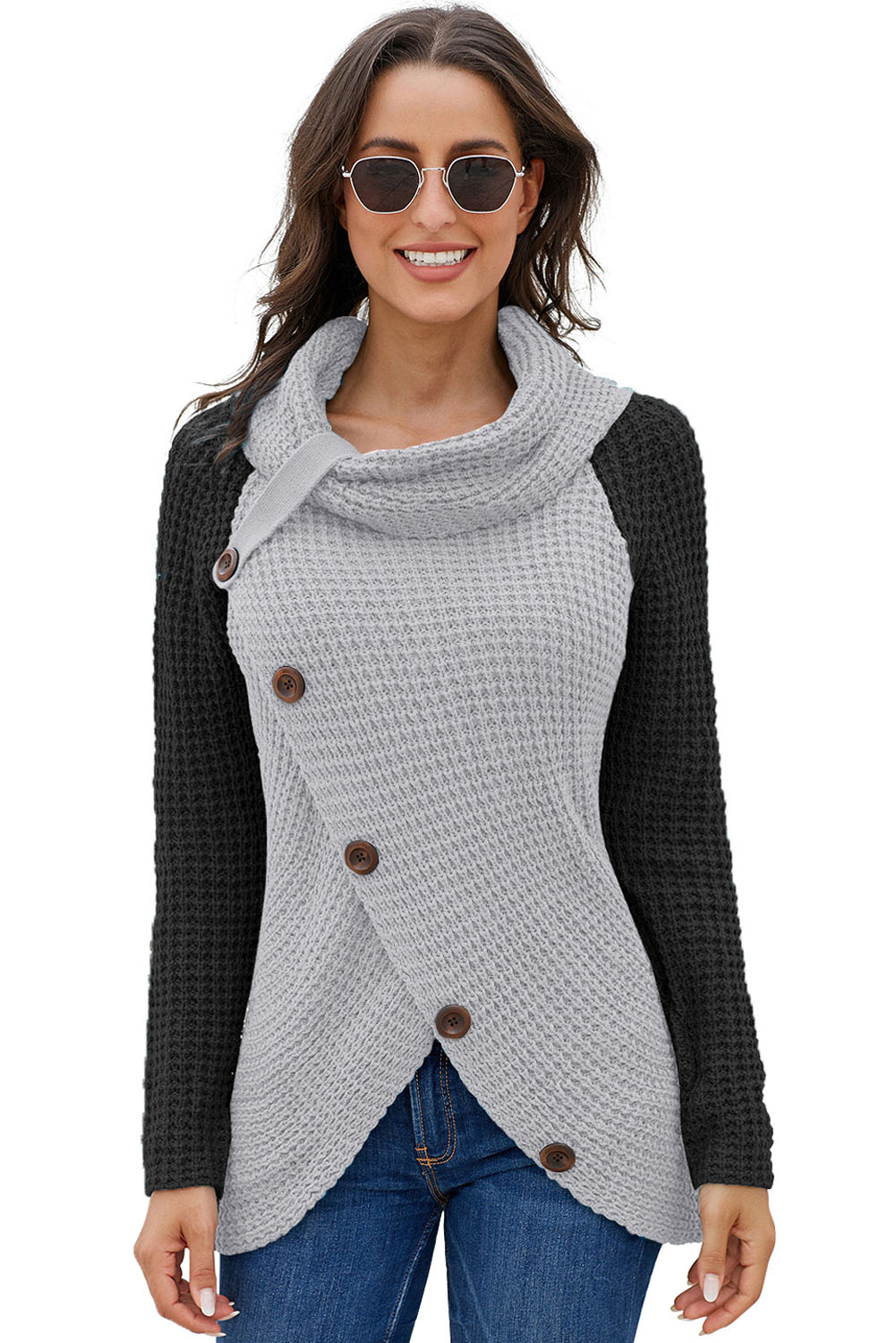 Elaris™ | Damestrui met Colkraag & Knopen - Afbeelding 4