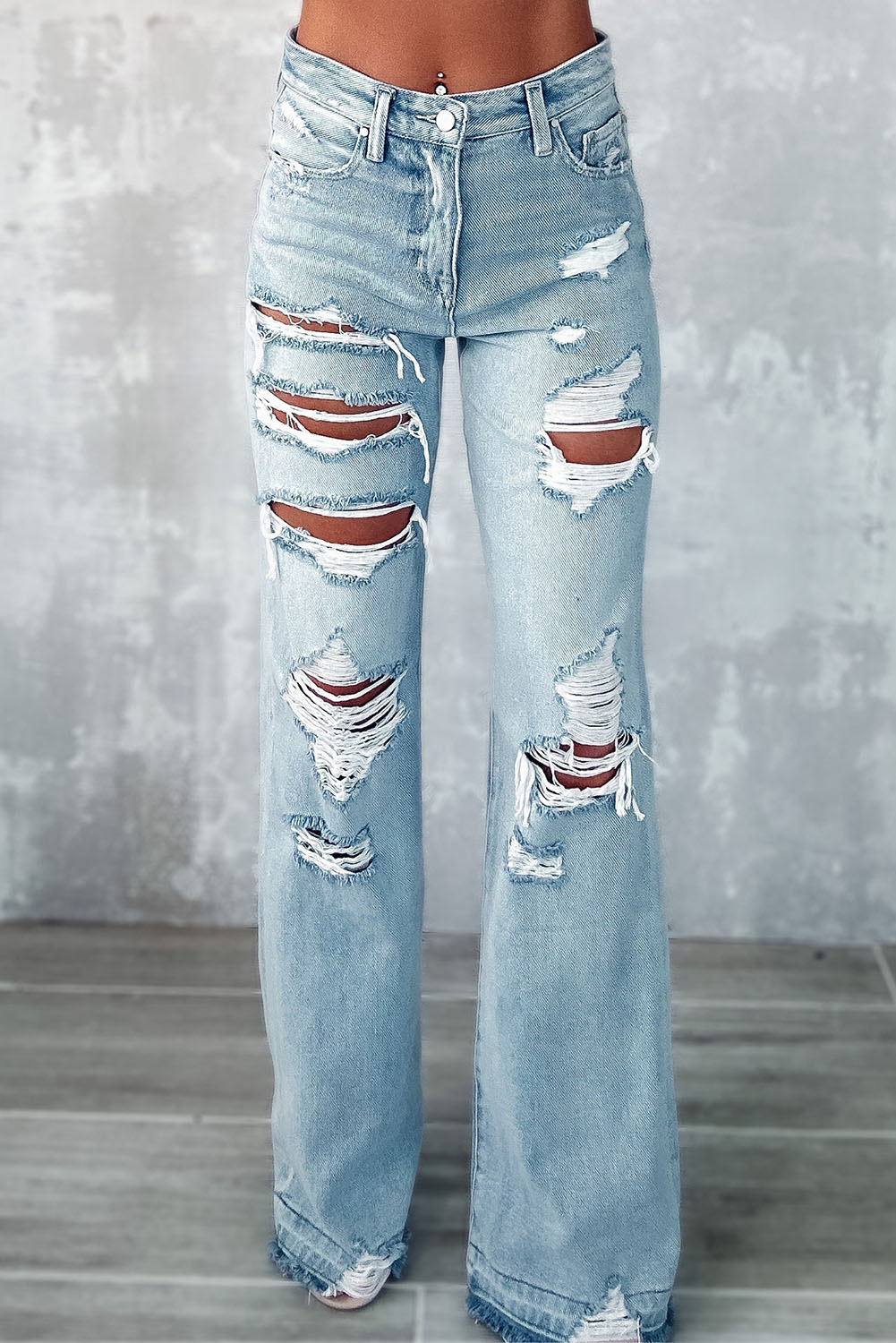 Aurélia™ | Sky Blue Wide Leg Jeans - Afbeelding 3