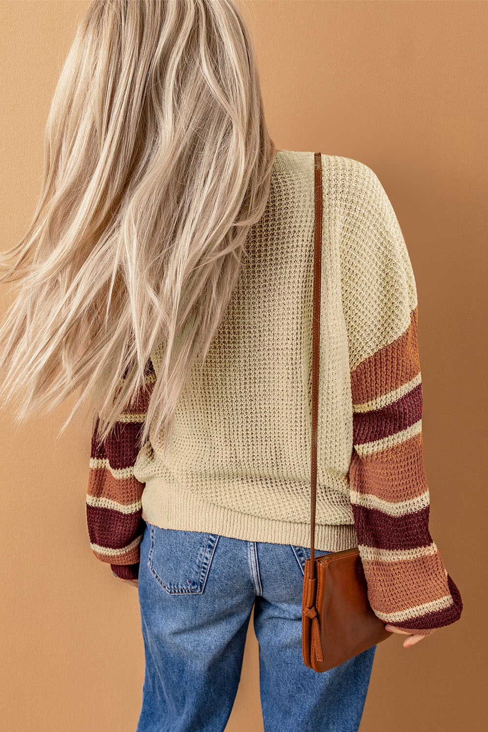 Aprilia™ | Abrikooskleurige Gestreepte Damestrui - Afbeelding 2