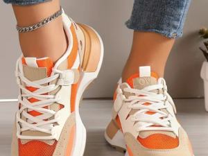 Feliciaâ„¢ | Oranje Casual Sneakers