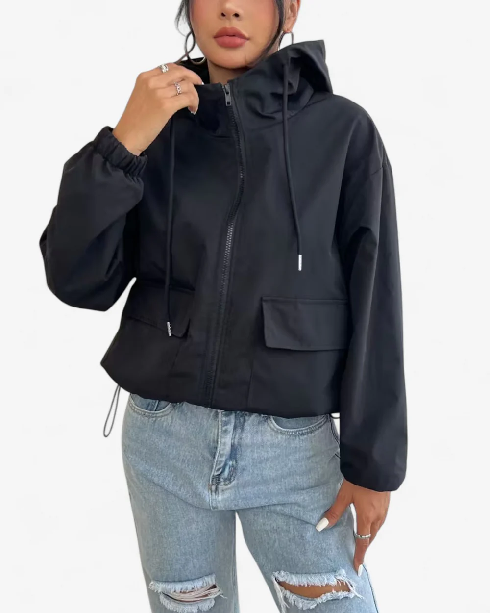 Arden™ | Minimalistische Winddichte Jas met Capuchon